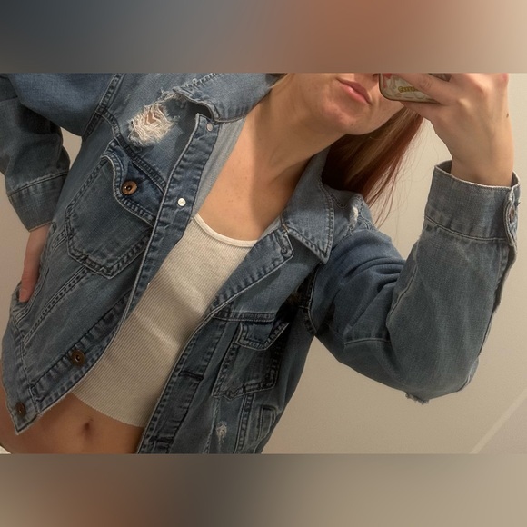 Jean Jacket with Rips - Picture 2 of 4
